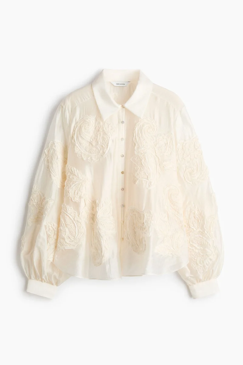 اتش اند ام بلوزة مطرزة